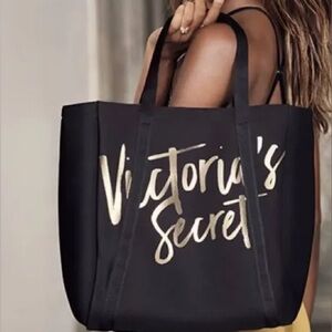 Victoria’s Secret black and gold cooler tote bag